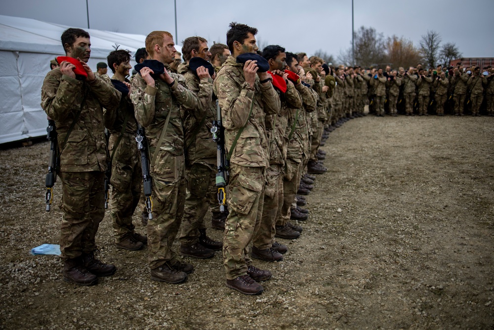 Sandhurst Cadets Put on Their Regimental Berets For the First Time