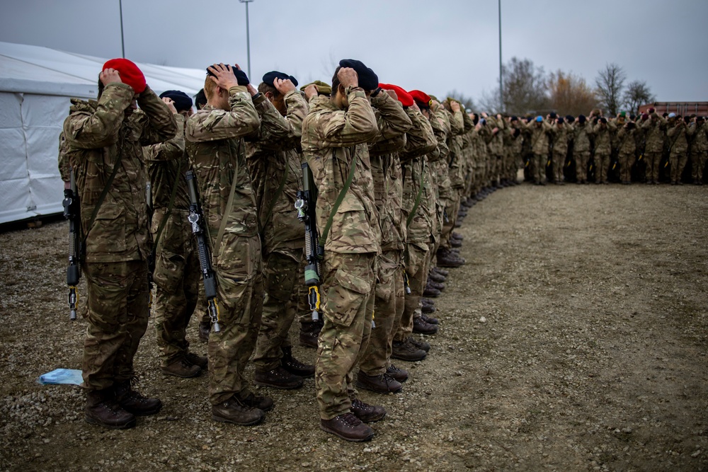 Sandhurst Cadets Put on Their Regimental Berets For the First Time