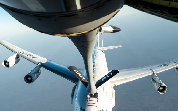 340th EARS refuels E-3