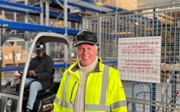 LRC Benelux local national employee first dual certified safety officer for Belgium, U.S.