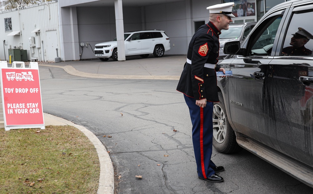 U.S Marine Corps Recruiters Help Collect Toys for Tots