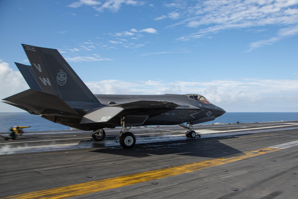 VMFA-314 takes flight in the Pacific Ocean