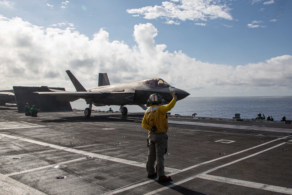 VMFA-314 takes flight in the Pacific Ocean