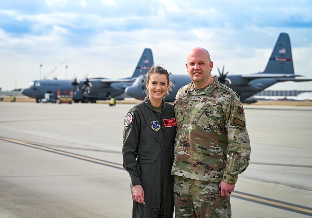 165th Airlift Wing loadmaster serves in the Georgia Air National Guard with her Father and Husband