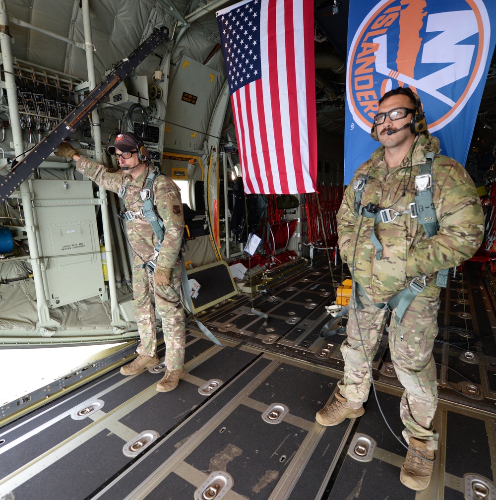 106th Rescue Wing Performs Flyover For Islanders New Arena