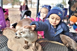 Children learn about wildlife during USO Wisconsin Hike and Hunt event at Fort McCoy