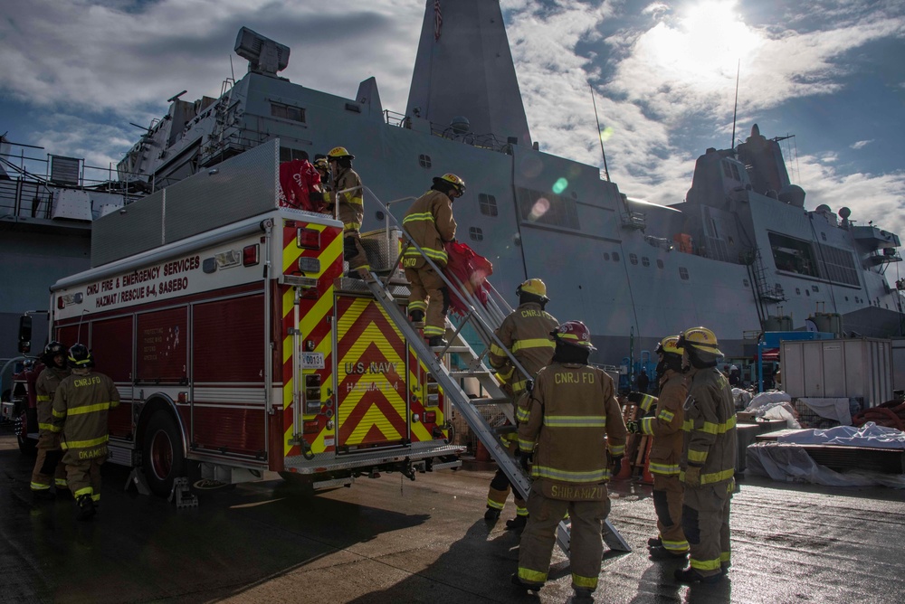 USS New Orleans and Commander, Navy Region Japan Fire and Emergency Services, Sasebo Chapter 12 FEDFIRE Drill