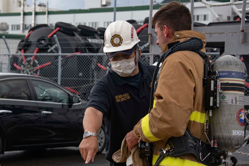 USS New Orleans and Commander, Navy Region Japan Fire and Emergency Services, Sasebo Chapter 12 FEDFIRE Drill