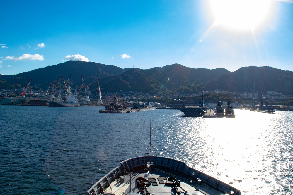 Frank Cable Arrives in Kure, Japan