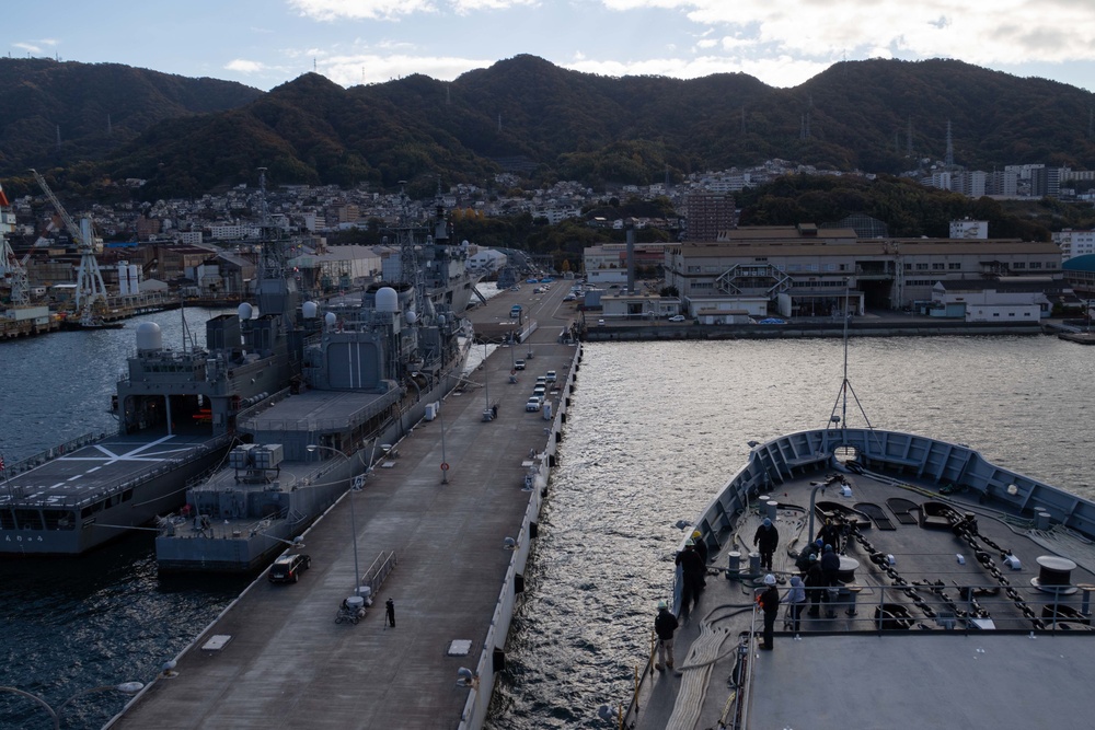 Frank Cable Arrives in Kure, Japan