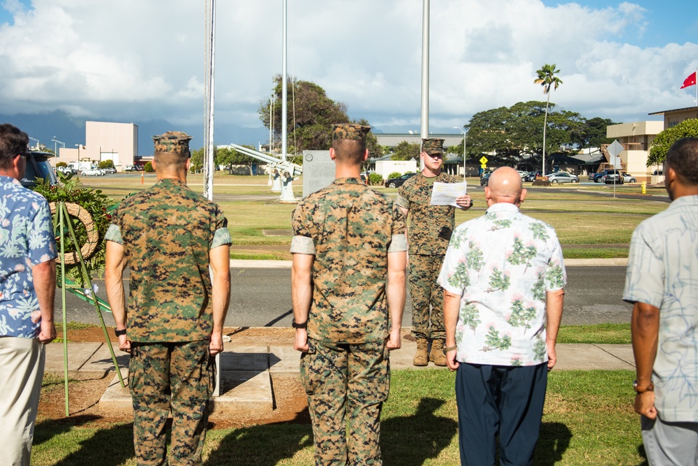 Dvids Images Mcbh Holds Wreath Laying Ceremony For Medal Of Honor Recipient Cpl Duane Dewey