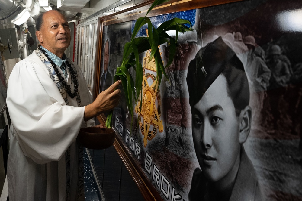 Kahu Kordell Kekoa Blesses Future USS Daniel Inouye