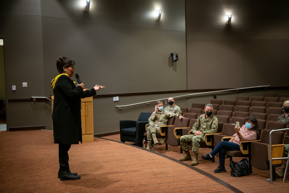 Arizona State Senator speaks about Navajo roots during Native American Heritage Month at Luke AFB
