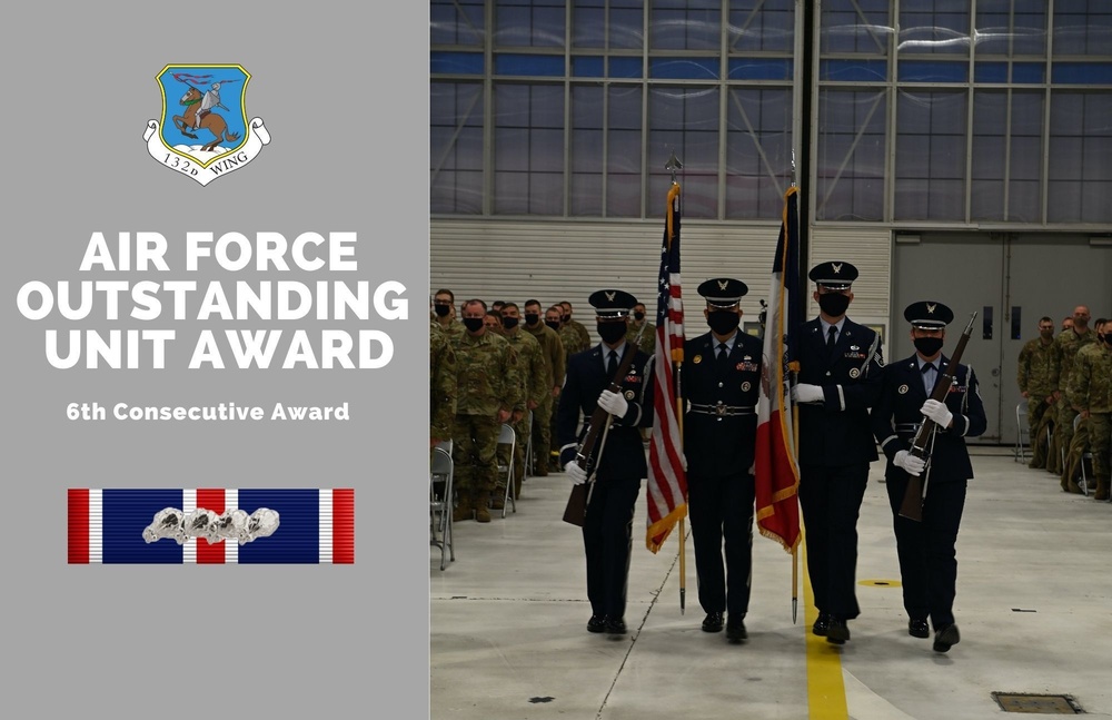 132d Wing receives 6th consecutive Air Force Outstanding Unit Award