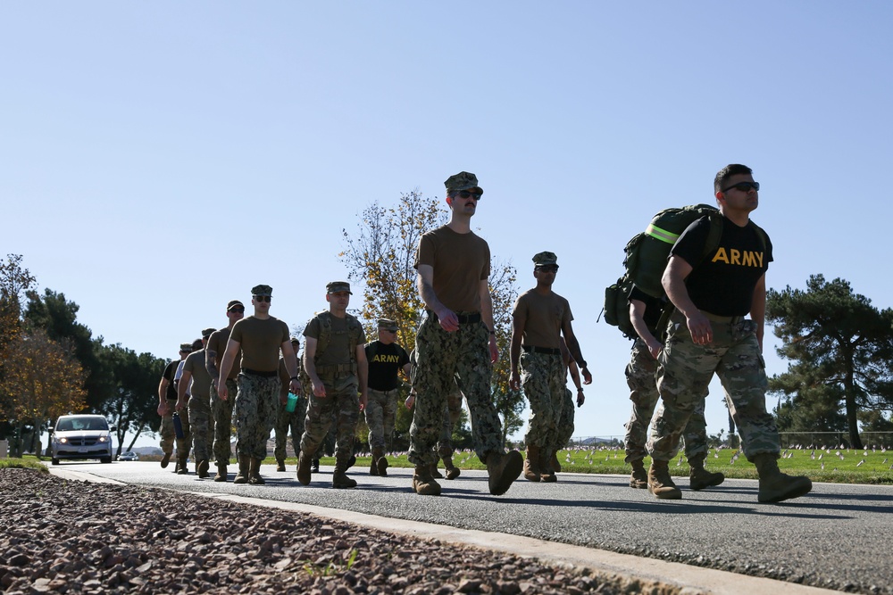 Service Members Participate in Veterans Day Ruck