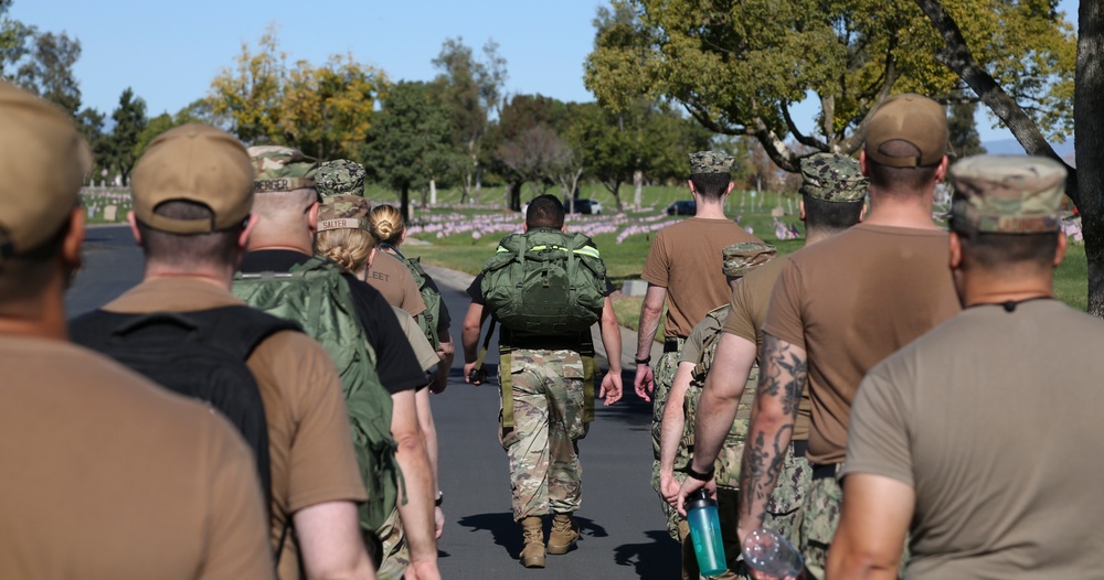 Service Members Participate in Veterans Day Ruck