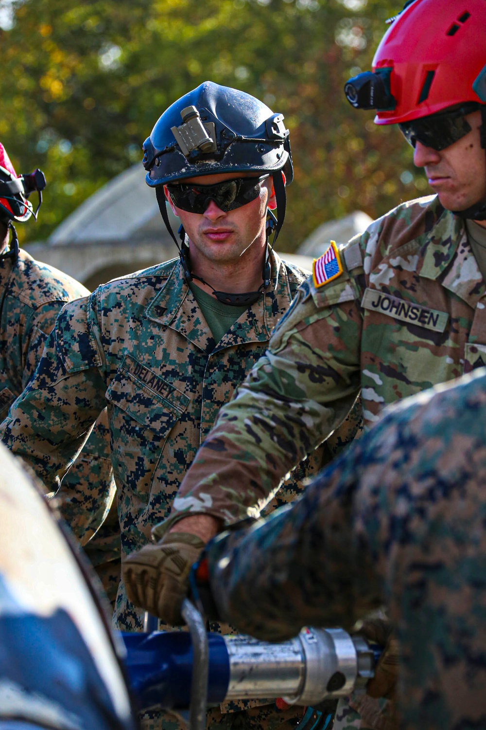 Cbirf trains with the 911th Technical Rescue Engineer Company