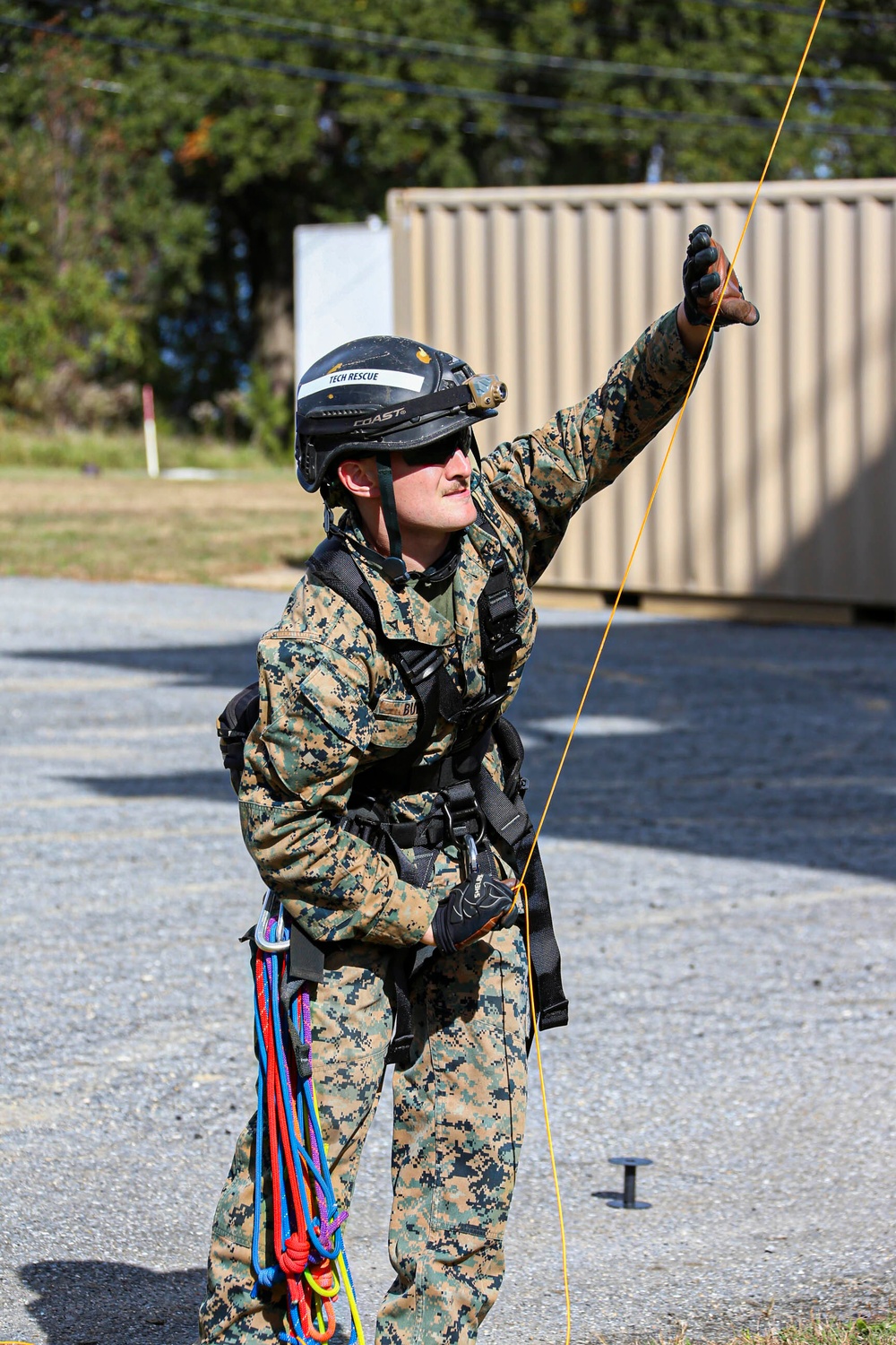 Cbirf trains with the 911th Technical Rescue Engineer Company