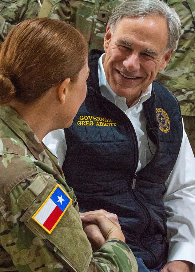 Governor Abbott visits Texas Guard, DPS troopers on border