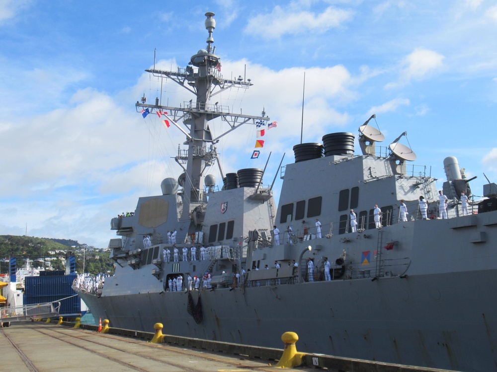 USS Howard visits New Zealand