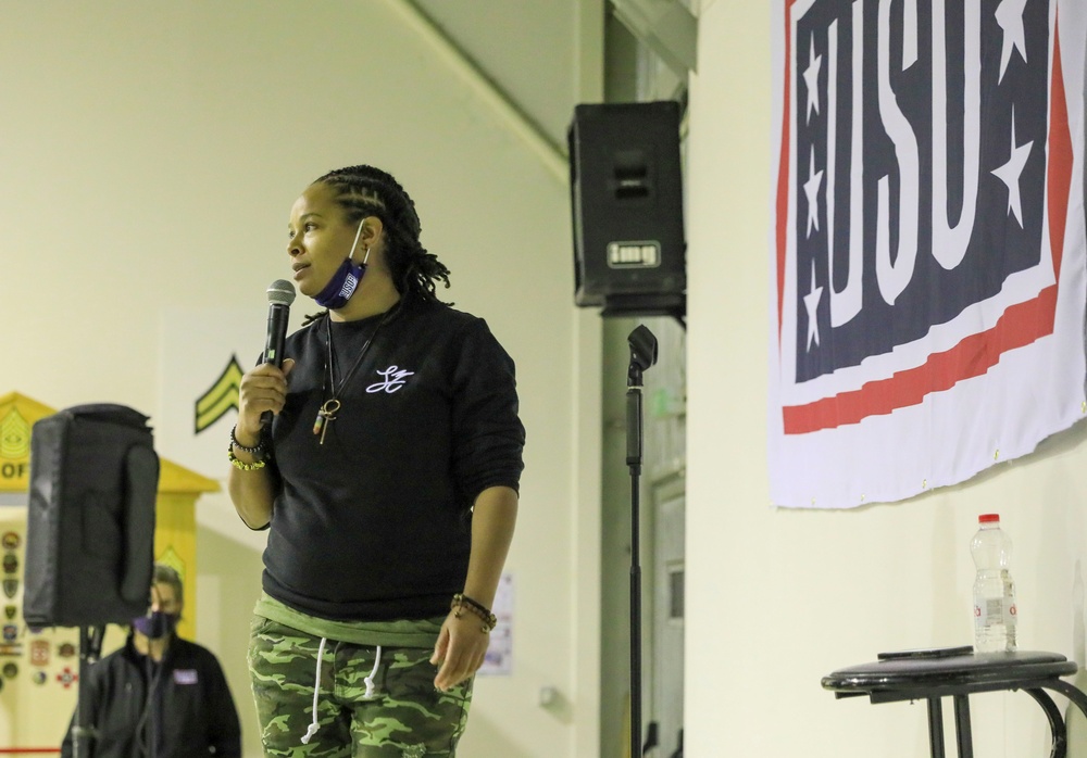 USO kicks off their Thanksgiving tour at Camp Bondsteel, Kosovo