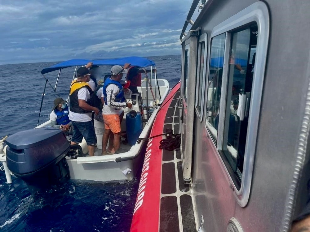 Coast Guard rescues 12 Venezuelan migrants from a disabled 18-foot skiff, approximately 20 miles southeast of St. Thomas, U.S. Virgin Islands