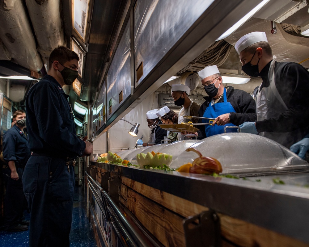 Nimitz Sailors Celebrate Thanksgiving