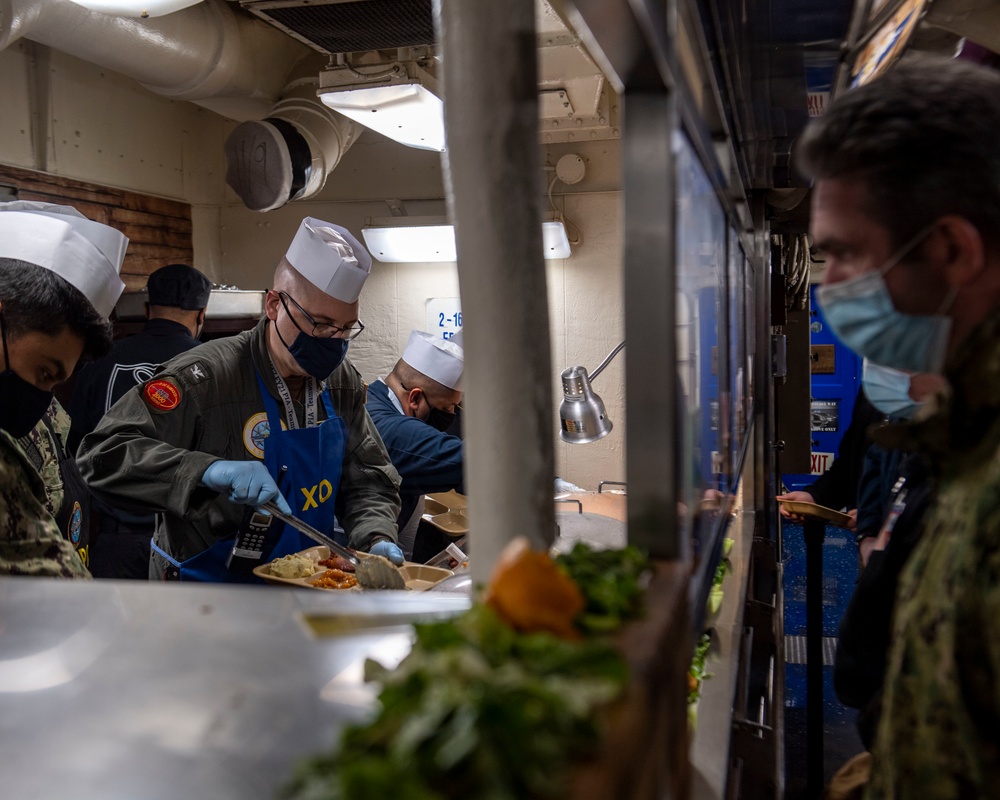 Nimitz Sailors Celebrate Thanksgiving