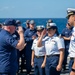 USCGC Stone holds all-hands on flight deck for crew recognitions, promotions