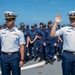 USCGC Stone holds all-hands on flight deck for crew recognitions, promotions