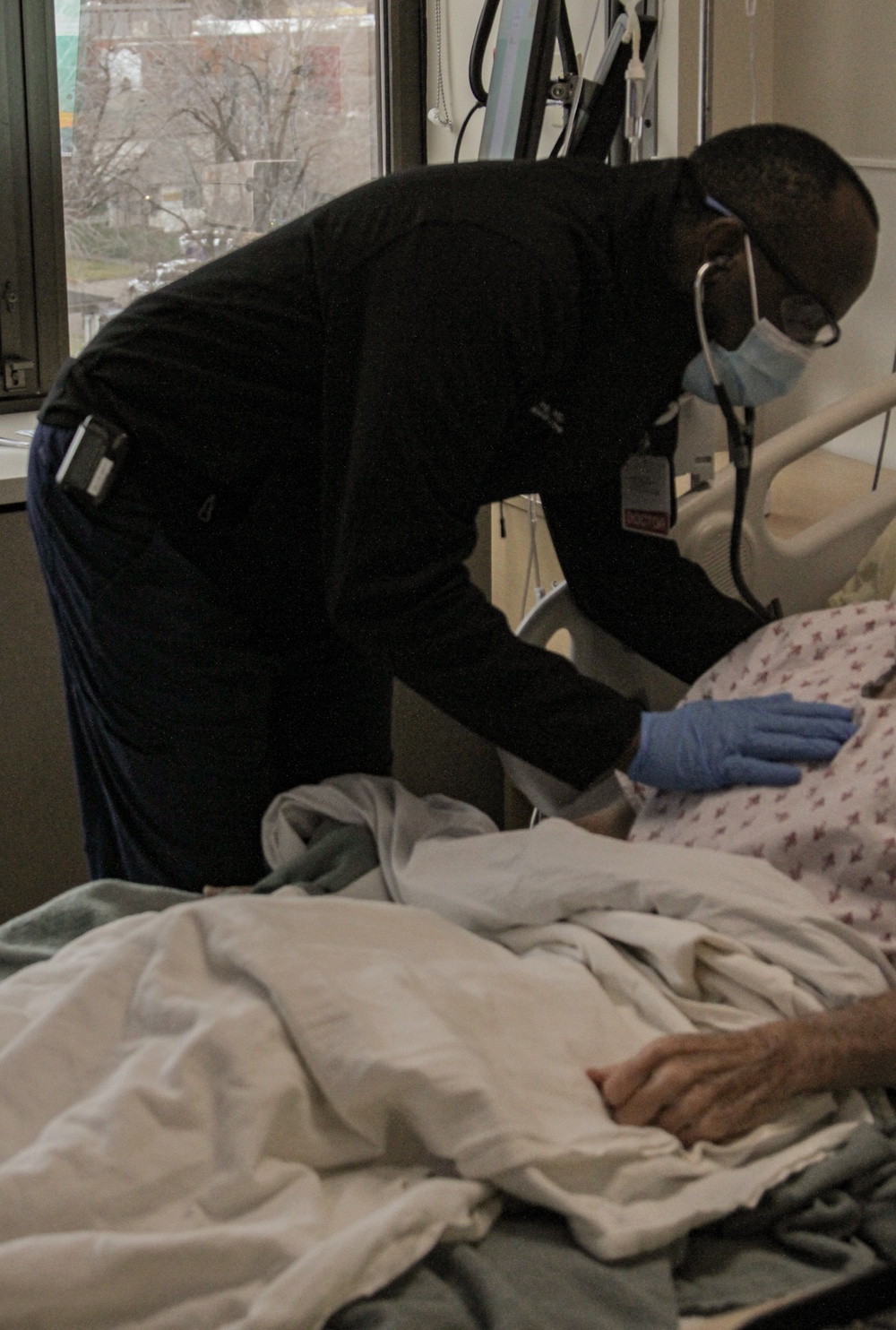 U.S. Navy Medical Response Team provides medical support at Providence St. Patrick Hospital in Missoula, Montana