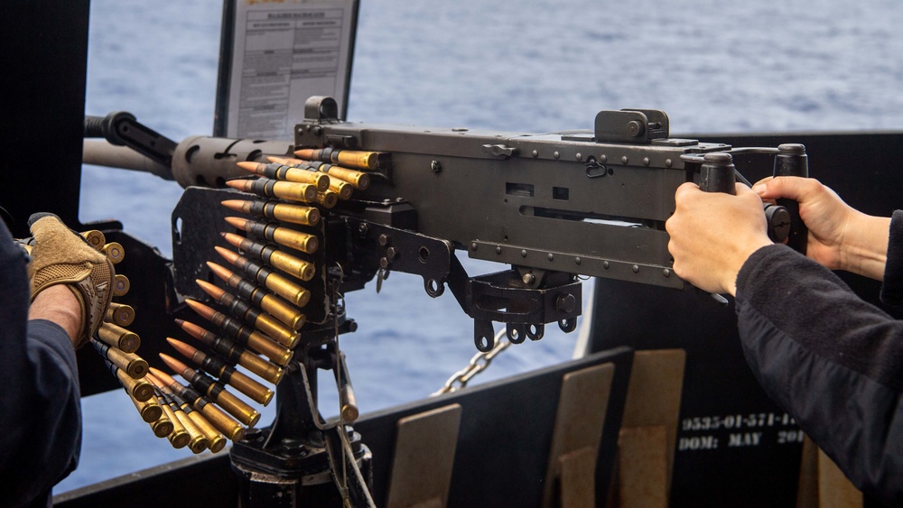 USS Charleston Sailors Conduct Live Fire Exercise