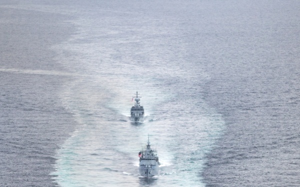 USS Tulsa Sails with KD Lekiu and KD Lekir