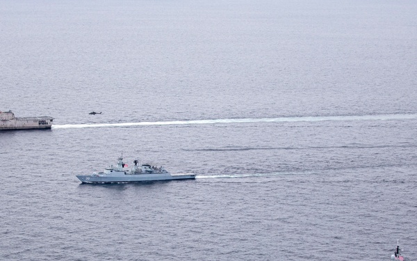 USS Tulsa Sails with KD Lekiu and KD Lekir