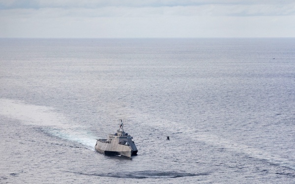 USS Tulsa Sails with KD Lekiu and KD Lekir