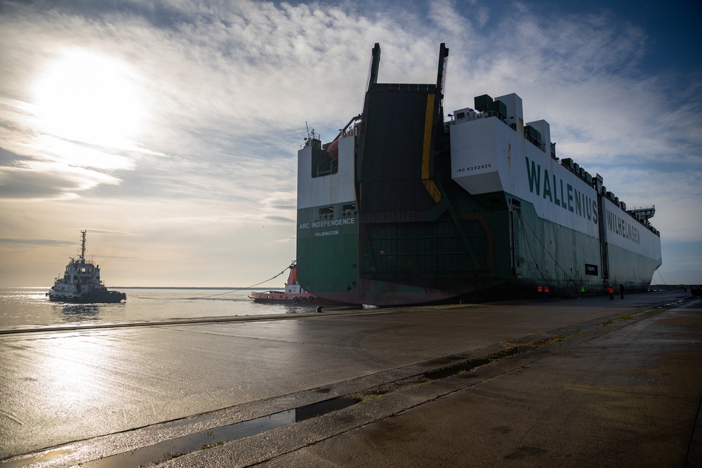 1st Air Cavalry Brigade’s equipment arrives at the port of Alexandroupoli, Greece