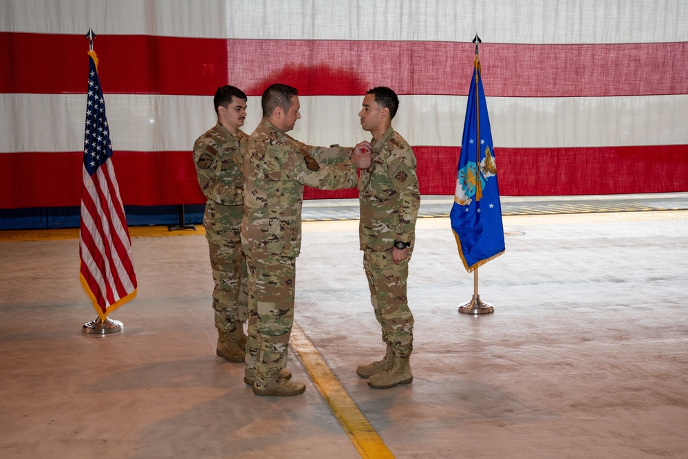 Retirement Ceremony for Master Sgt. Yubyayny Nicudemus, 424th ABS Fire Chief