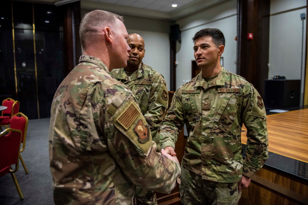 USAFE-AFAFRICA command chief visits Incirlik AB, coins Titan Airmen