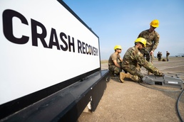 39th MXS aircraft recovery team performs crane-lift exercise