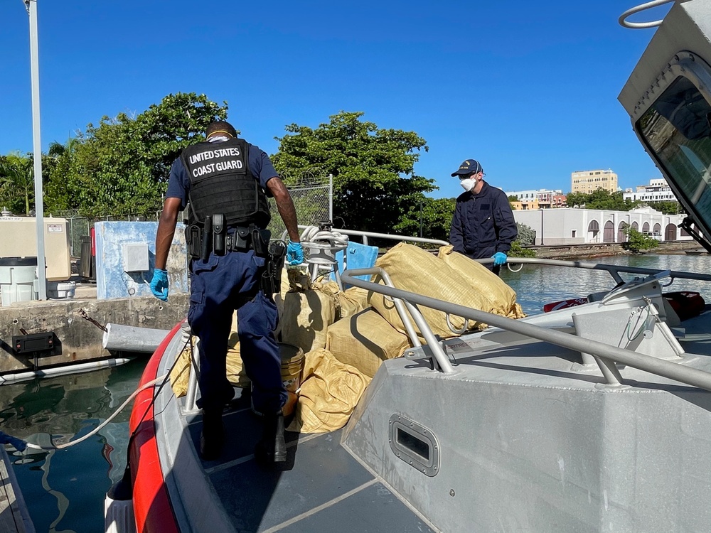 Coast Guard boat crews interdict go-fast vessel, apprehend 4 smugglers, seize $12 million in cocaine near Dorado, Puerto Rico