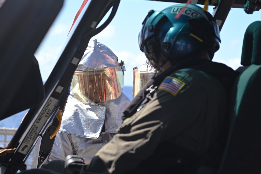 USCGC Thetis conducts training at sea