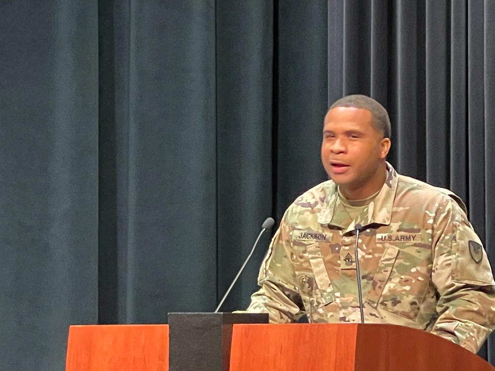 1SG Jackson speaks after Assumption of Responsibility