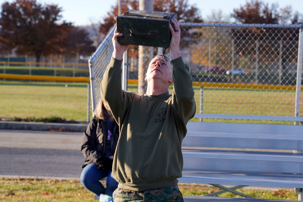 Recruiting Station Harrisburg Marines complete Combat Fitness Test