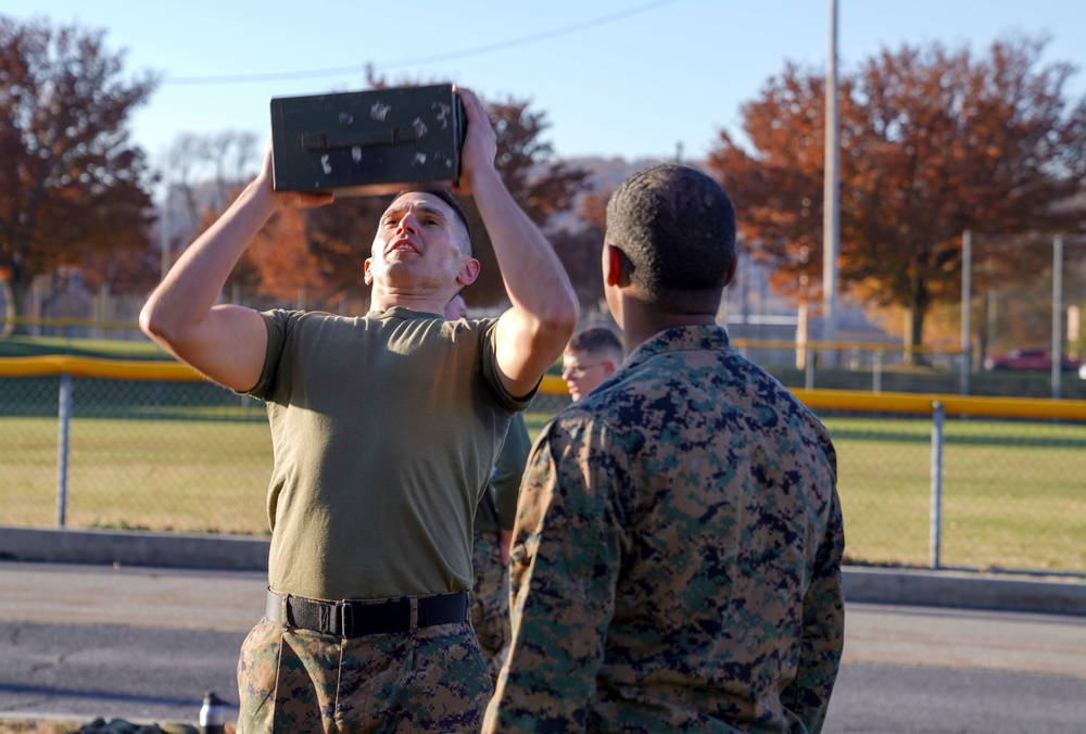 Recruiting Station Harrisburg Marines complete Combat Fitness Test