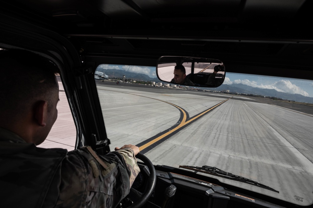 15th OSS airfield management inspects flightline