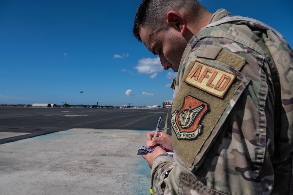 15th OSS airfield management inspects flightline