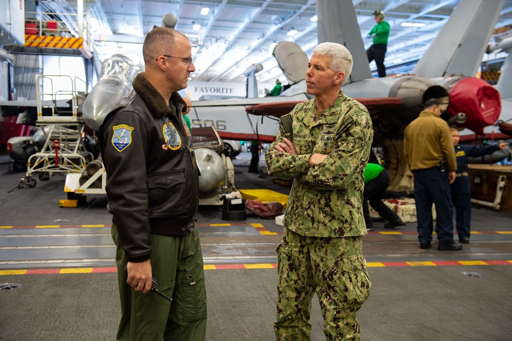 Commander, U.S. 7th Fleet, JMSDF Commander, Self-Defense Fleet Visit USS Carl Vinson (CVN 70) During ANNUALEX 2021