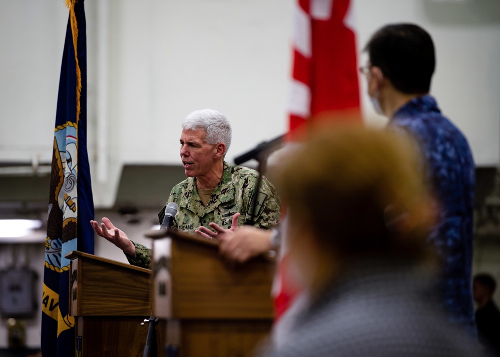 Commander, U.S. 7th Fleet, JMSDF Commander, Self-Defense Fleet Visit USS Carl Vinson (CVN 70) During ANNUALEX 2021