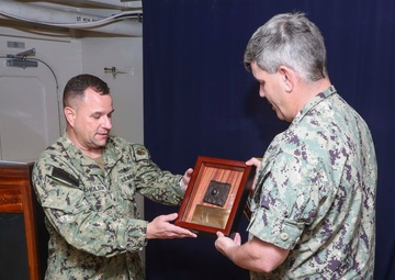 JRM presents ESL with USS Arizona Relic