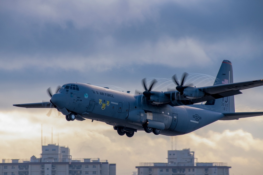 Three C-130Js depart Yokota in suuport of OCD